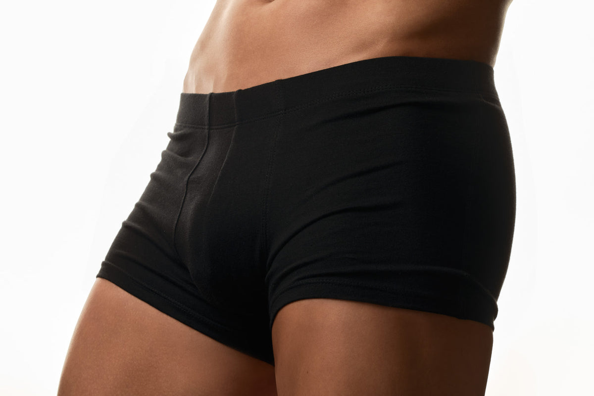 The same model wearing regular underwear
