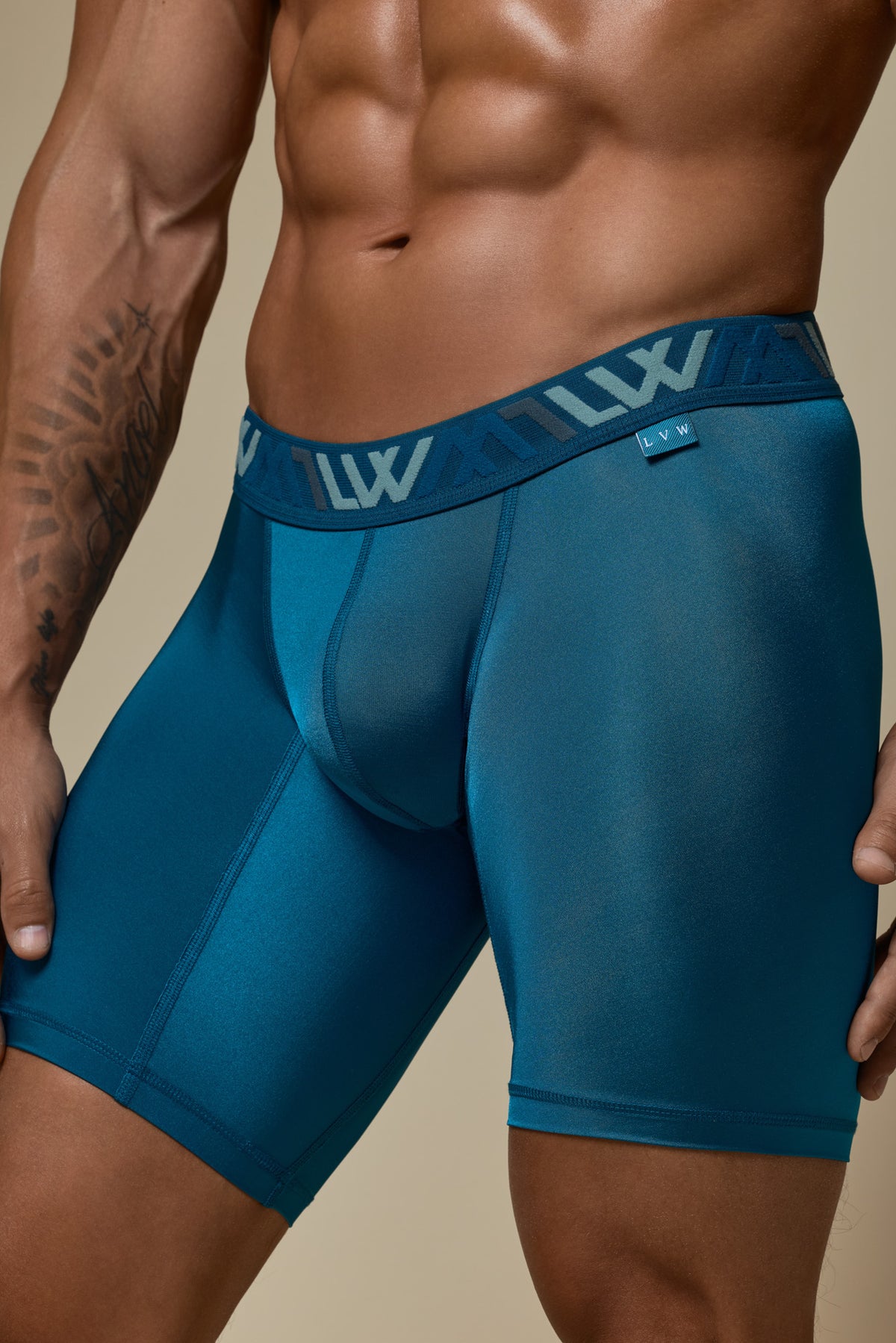 VISIBLY BOXER BRIEF RENEW SHINE 8" - DEEP TEAL