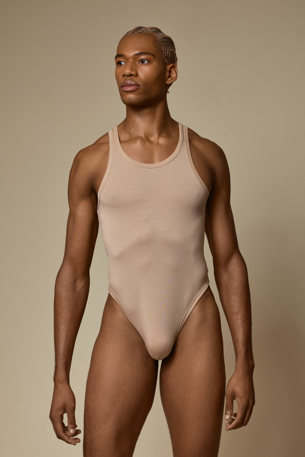 WHISPER THONG BODY SUIT SECOND SKIN - DUNE