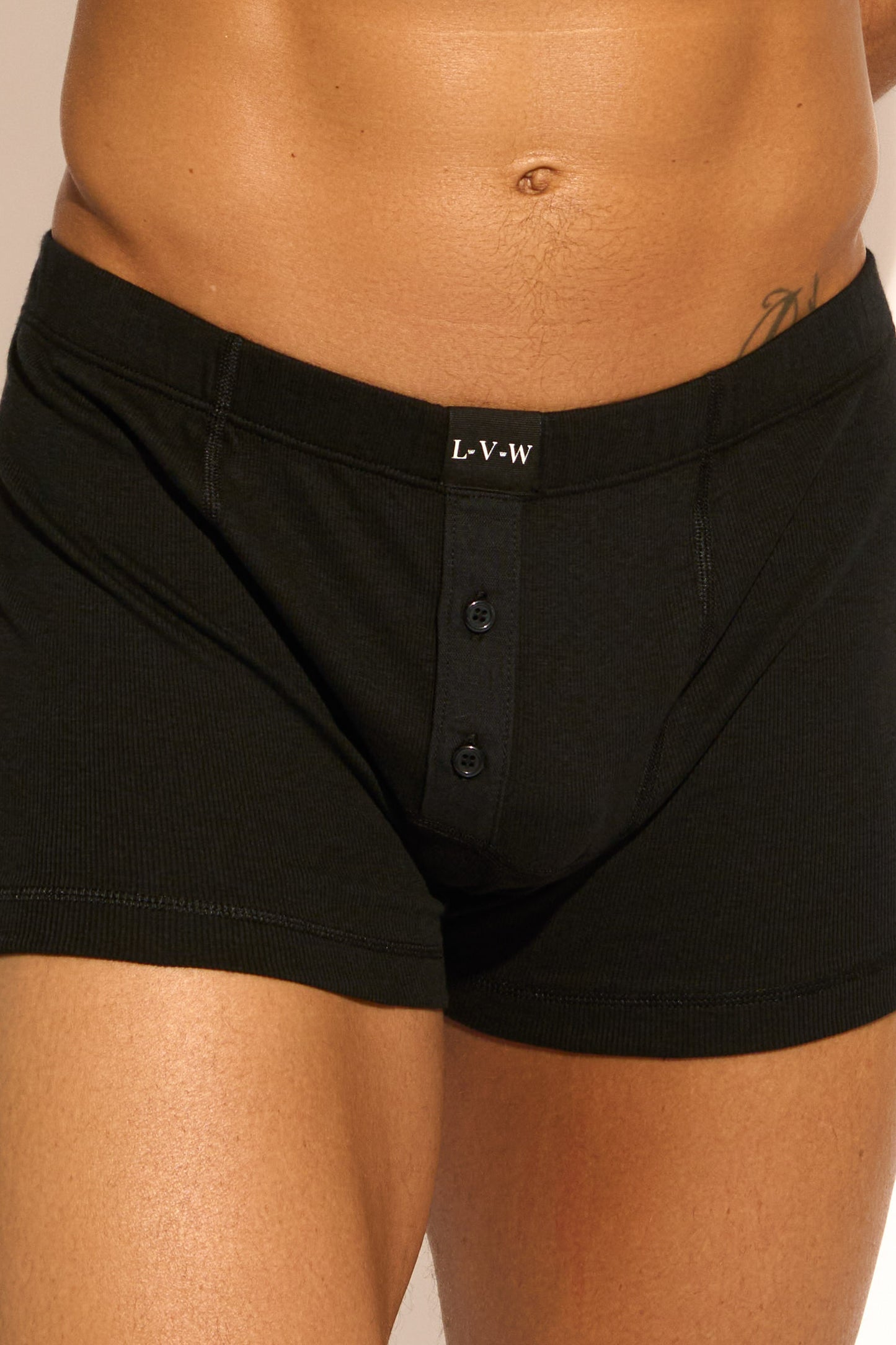 ESSENTIAL BOXER BRIEF BUTTONS - BLACK