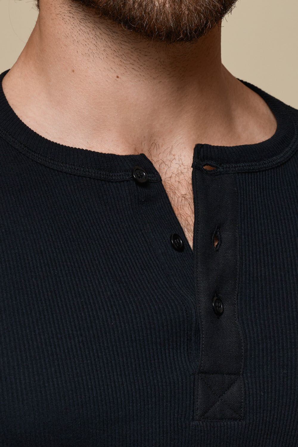 LUXURY BODY SUIT ORGANIC COTTON RIB - BLACK