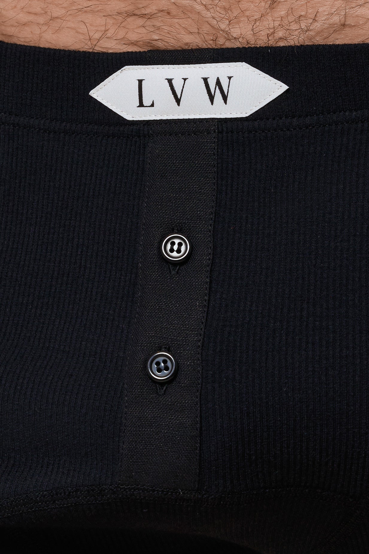 LUXURY BOXER BRIEF ORGANIC COTTON RIB - BLACK