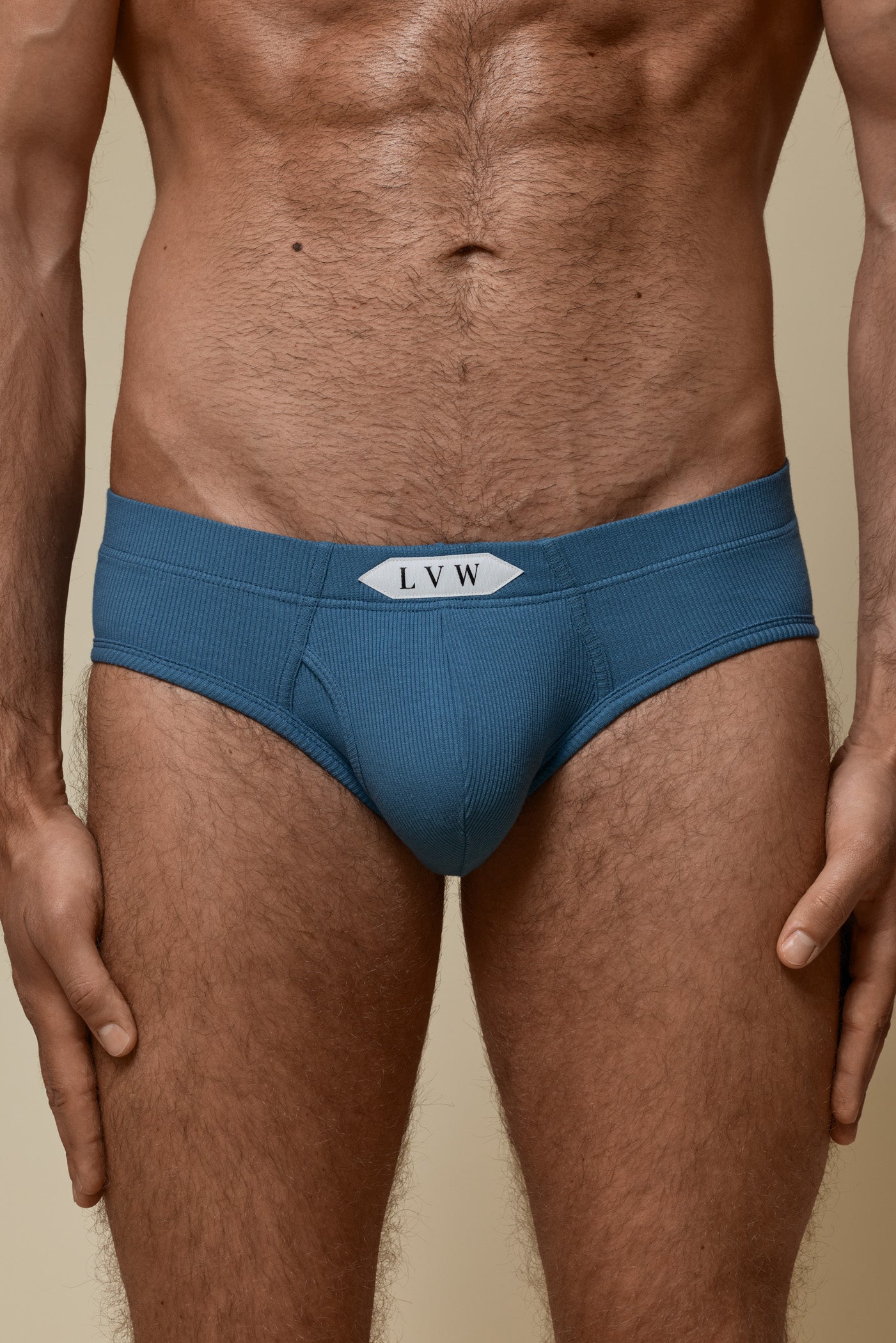 LUXURY CLASSIC BRIEF ORGANIC COTTON RIB - OCEAN DENIM
