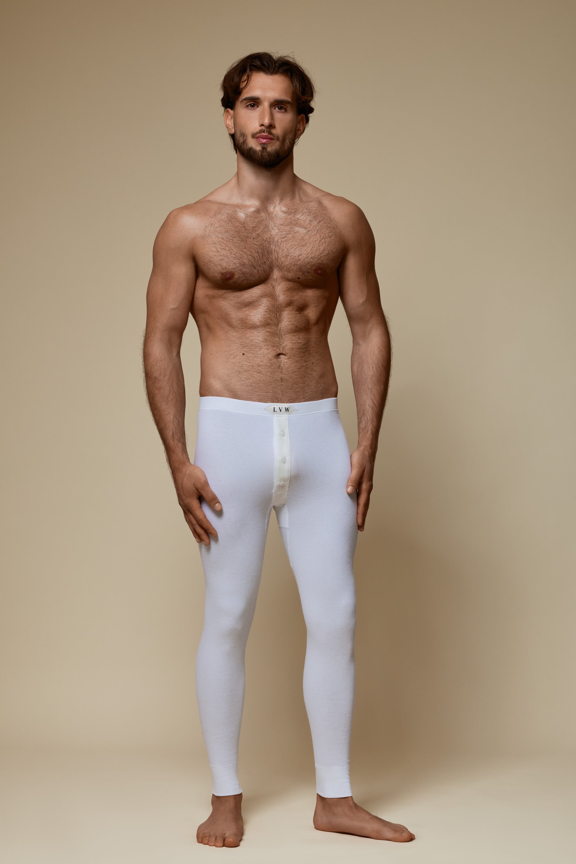 LUXURY LONG JOHN ORGANIC COTTON RIB - PURE WHITE