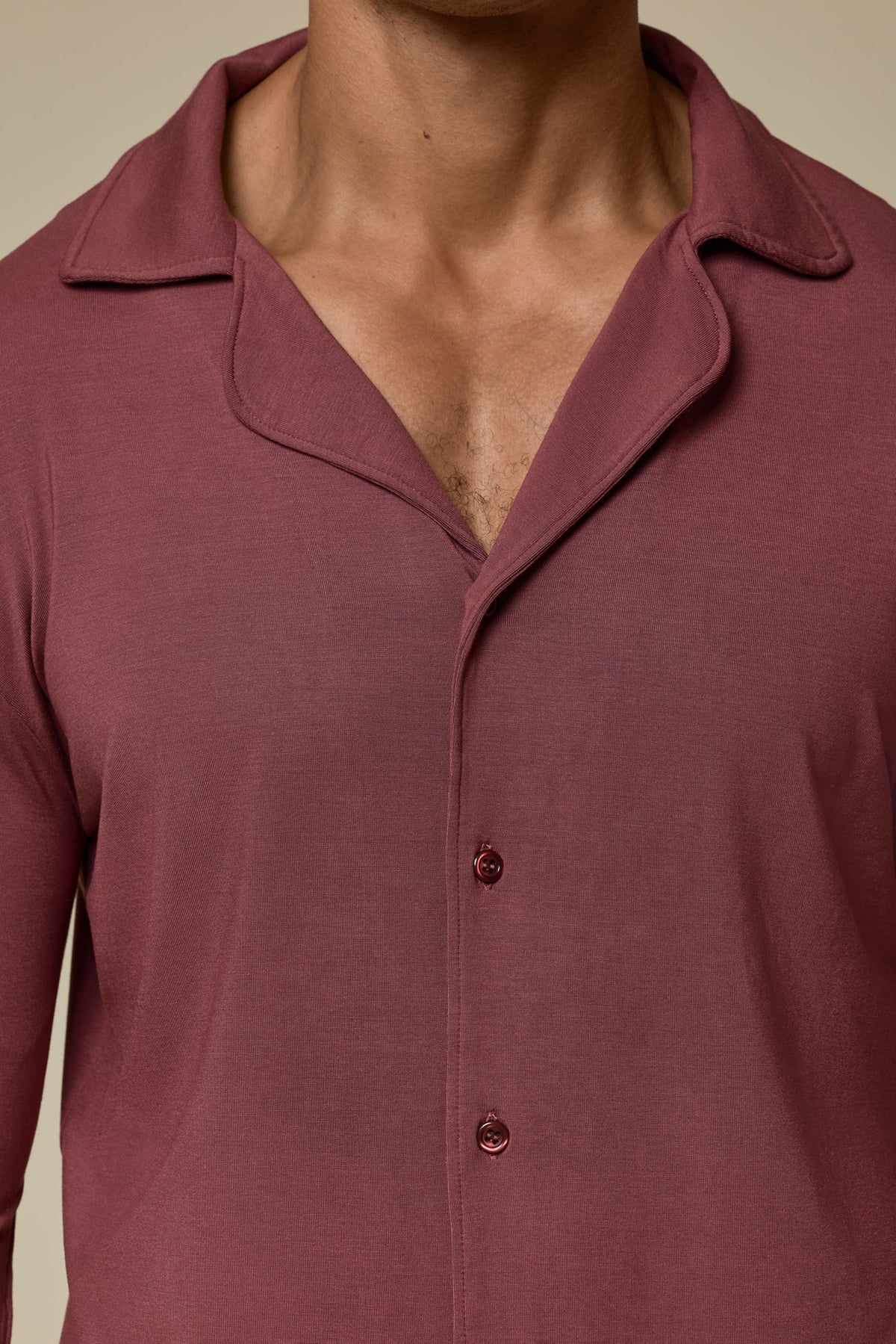 SECOND SKIN V-NECK LONG SLEEVE - HOT CHOCOLATE