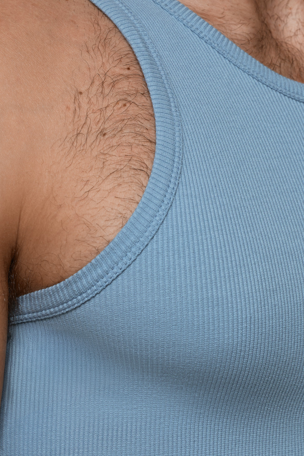 LUXURY TANKTOP ORGANIC COTTON RIB - ICE DENIM