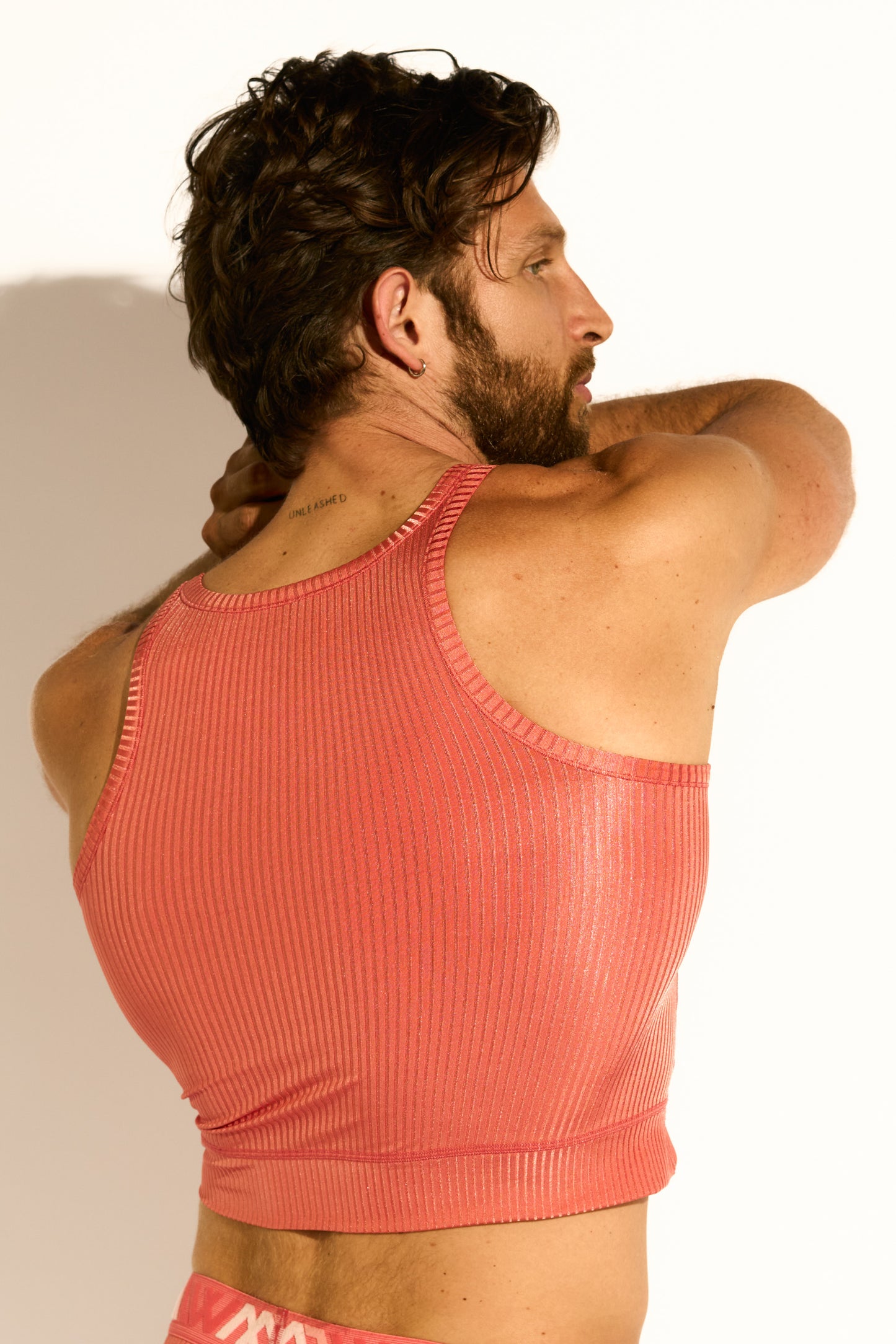 SIGNATURE EXCLUSIVE TANK TOP CROPPED - LIGHT CORAL