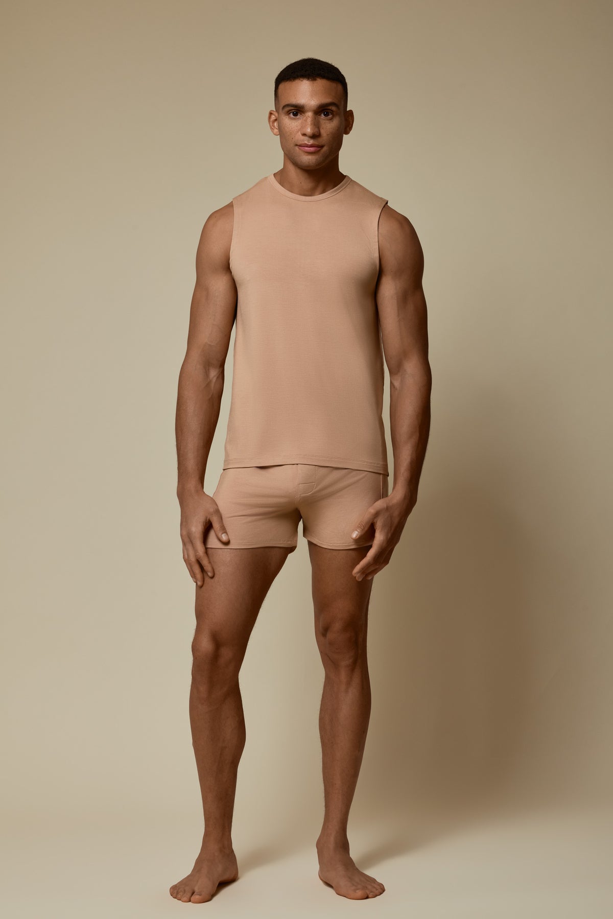 SECOND SKIN SLEEP SHORT - BRUSH