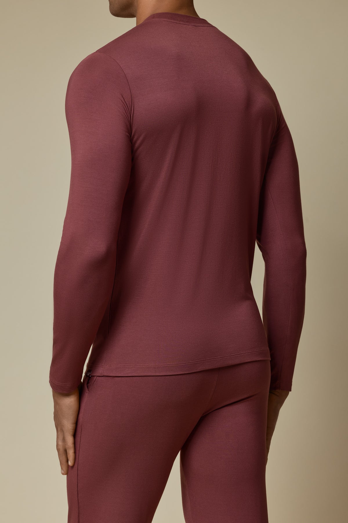 SECOND SKIN LONG SLEEVE TEE - HOT CHOCOLATE