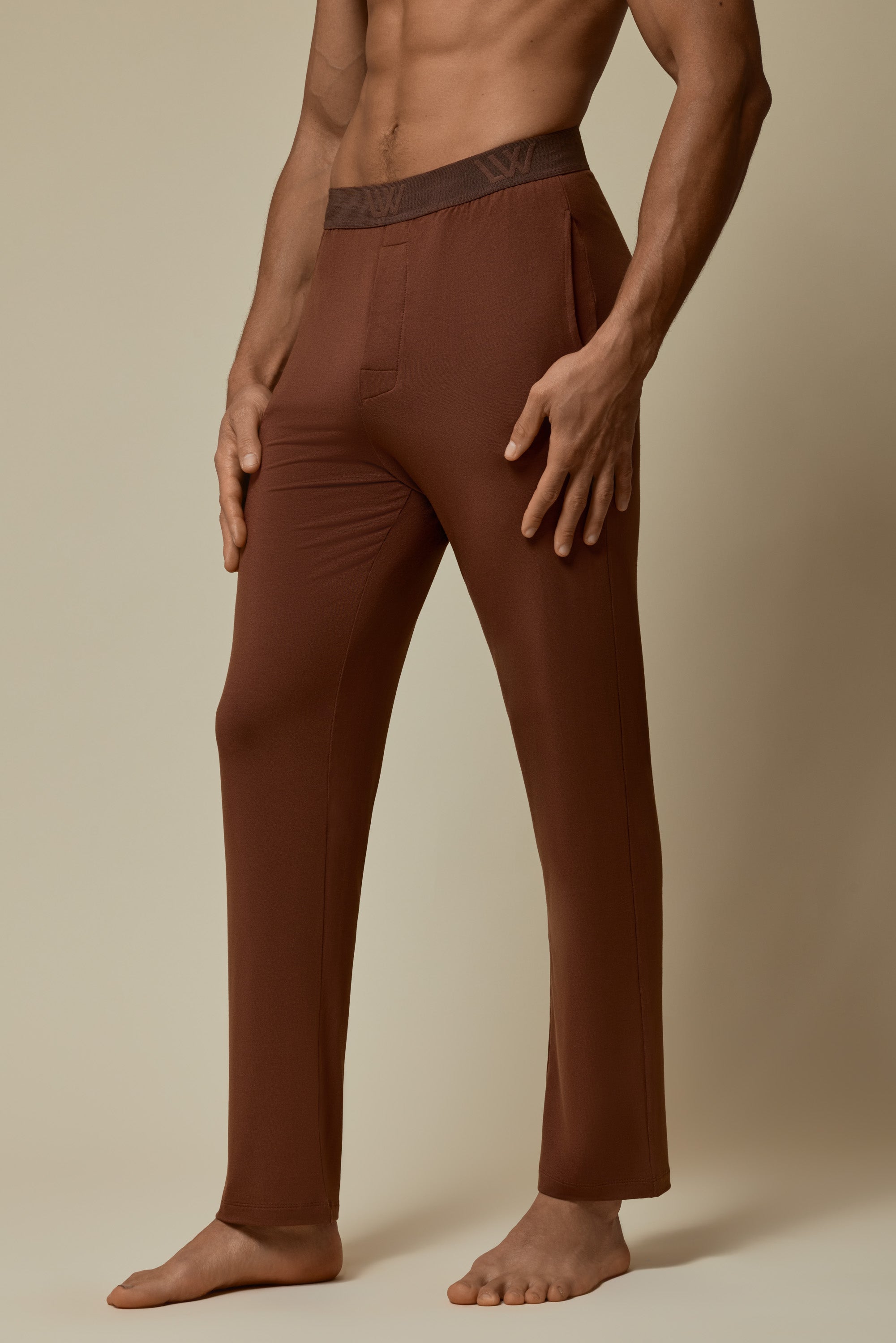 SECOND SKIN WAISTBAND PANT - CAPPUCCINO