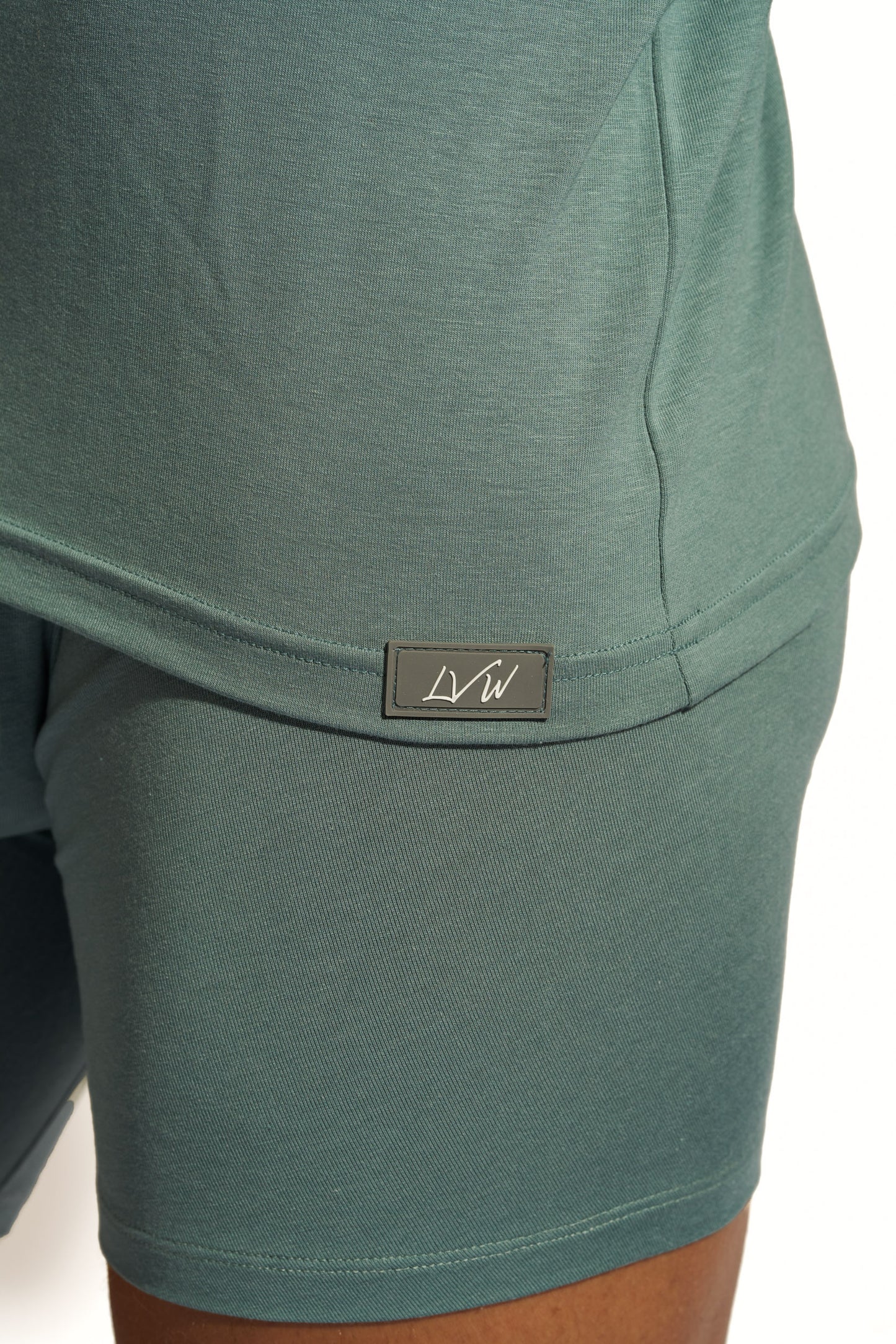 MINIMALISTIC SILK T-SHIRT SLIM FIT - GOBLIN BLUE