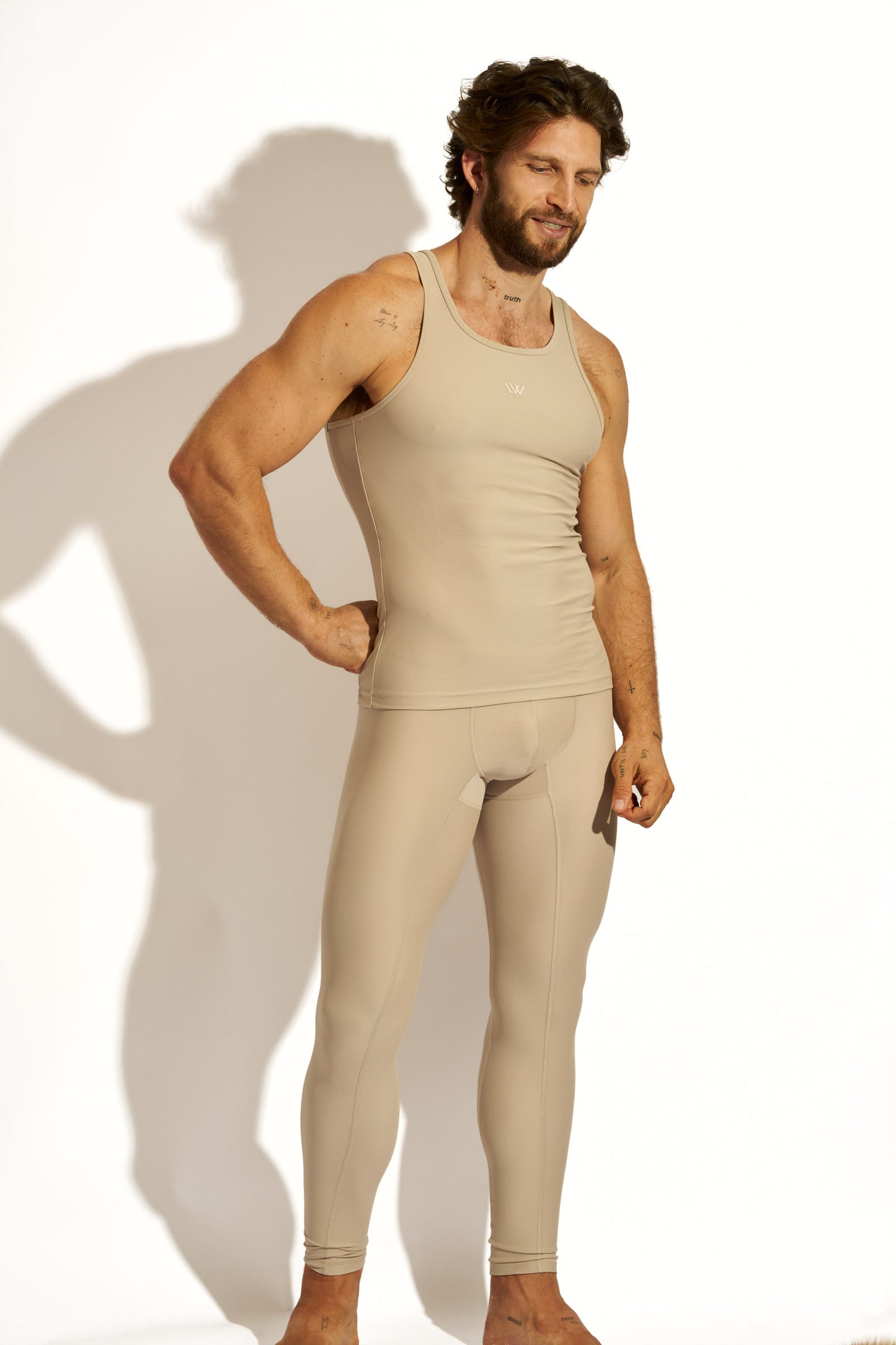 SIGNATURE LEGGING COMPRESSION - CAMEL
