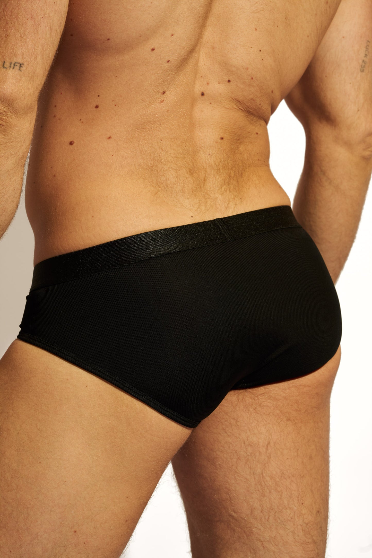 GOLD BIKINI BRIEF - BLACK