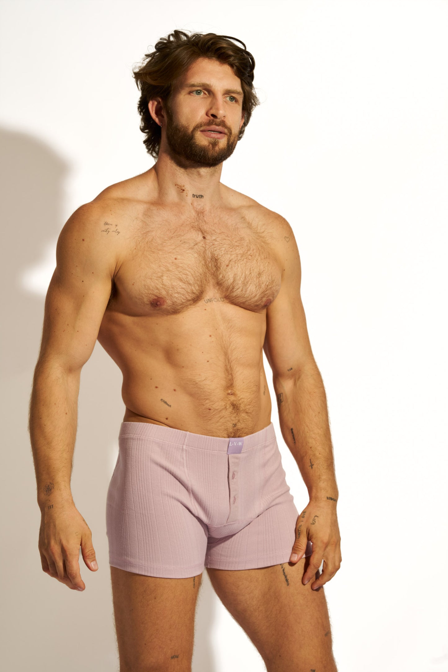 ESSENTIAL EXCLUSIVE BOXER BRIEF BUTTONS - PASTEL PURPLE