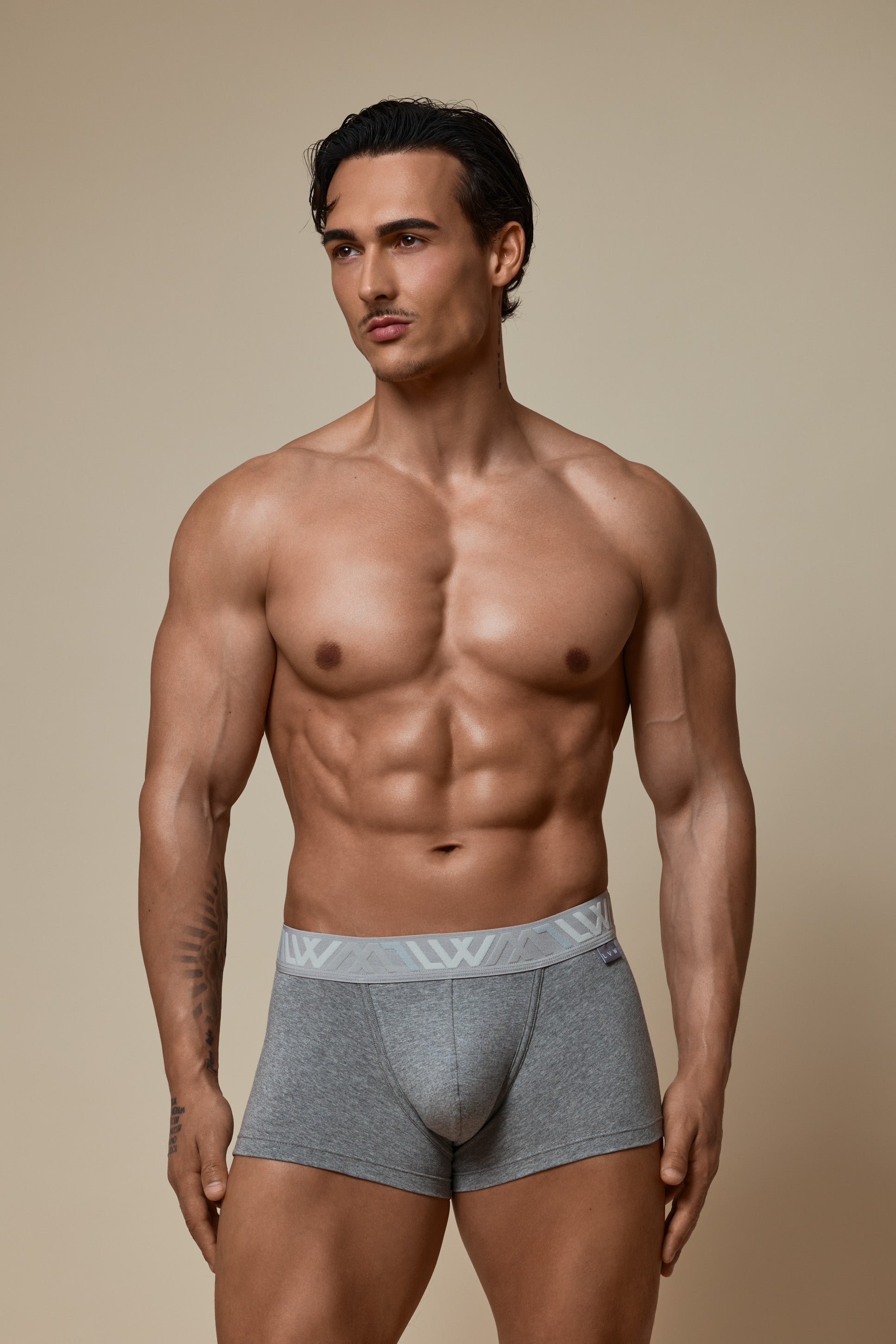 VISIBLY TRUNK COTTON STRETCH - GREY MELANGE