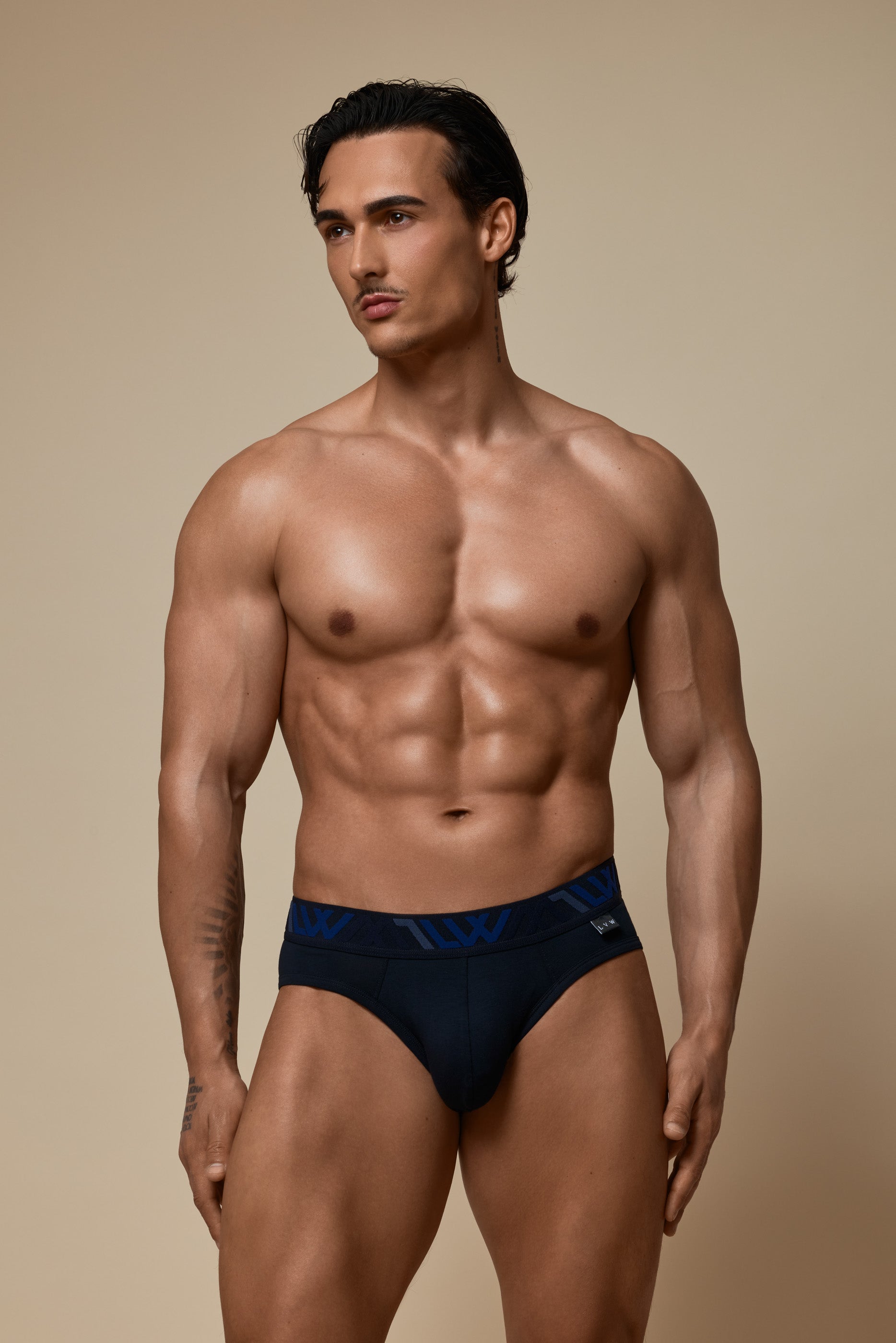 VISIBLY BIKINI BRIEF COTTON STRETCH - DARK NAVY
