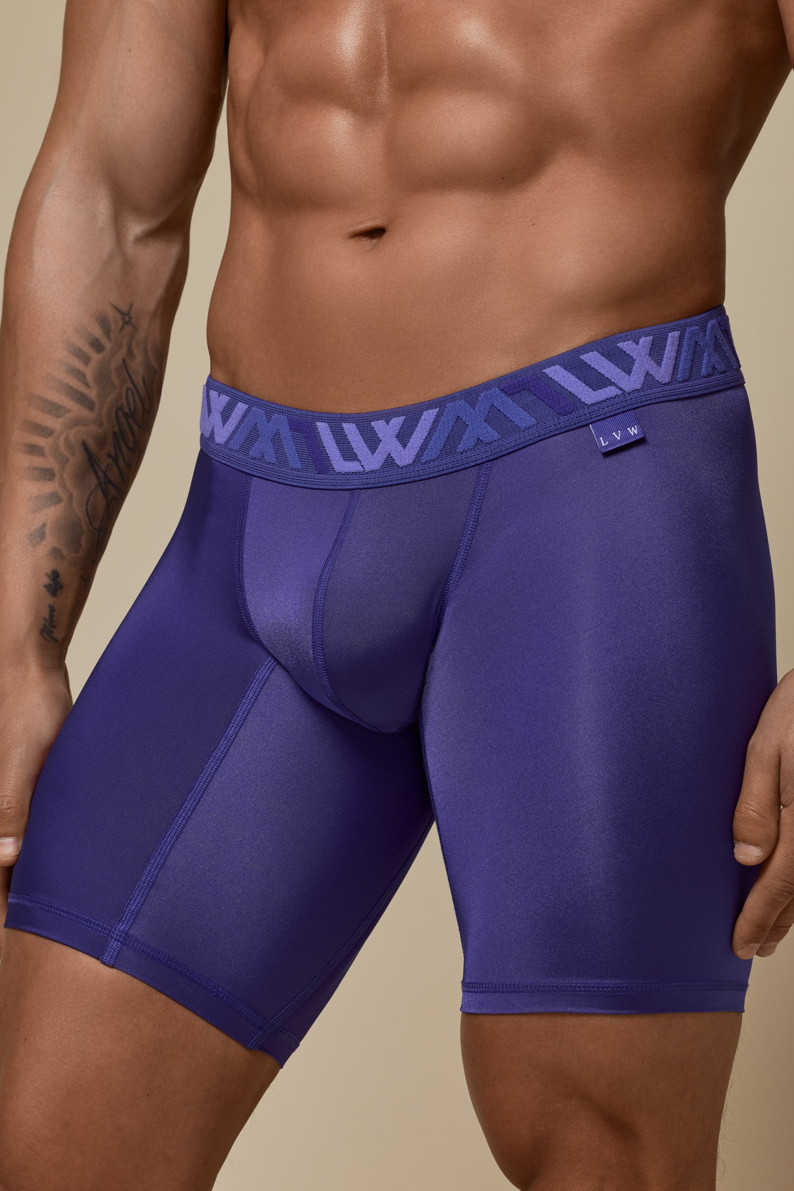 VISIBLY BOXER BRIEF RENEW SHINE 8" - DEEP INDIGO
