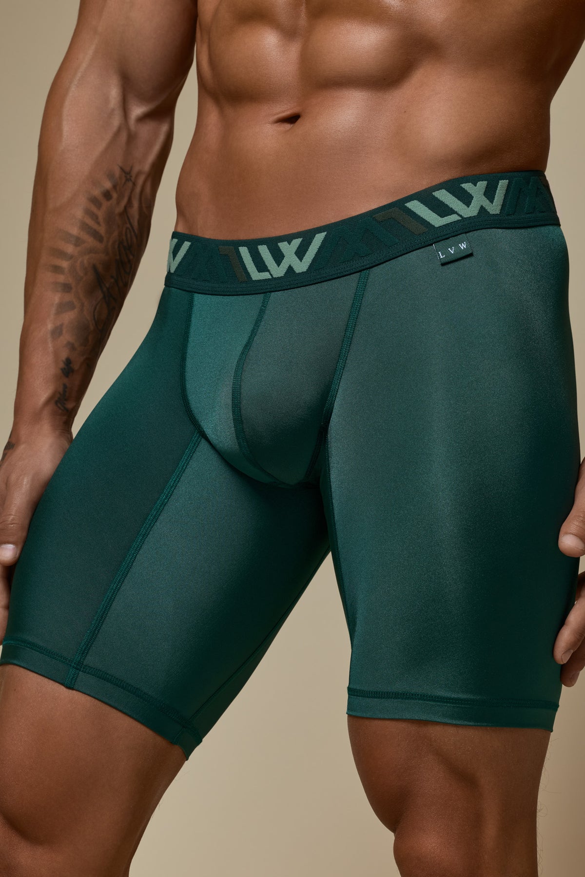 VISIBLY BOXER BRIEF RENEW SHINE 8" - DEEP EMERALD