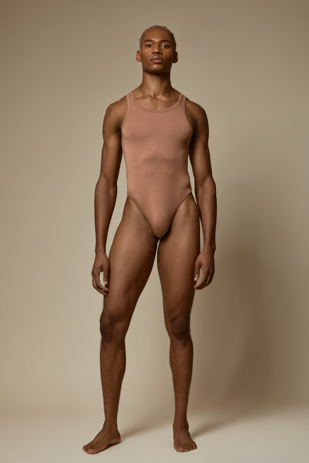 WHISPER THONG BODY SUIT SECOND SKIN - MOCHA