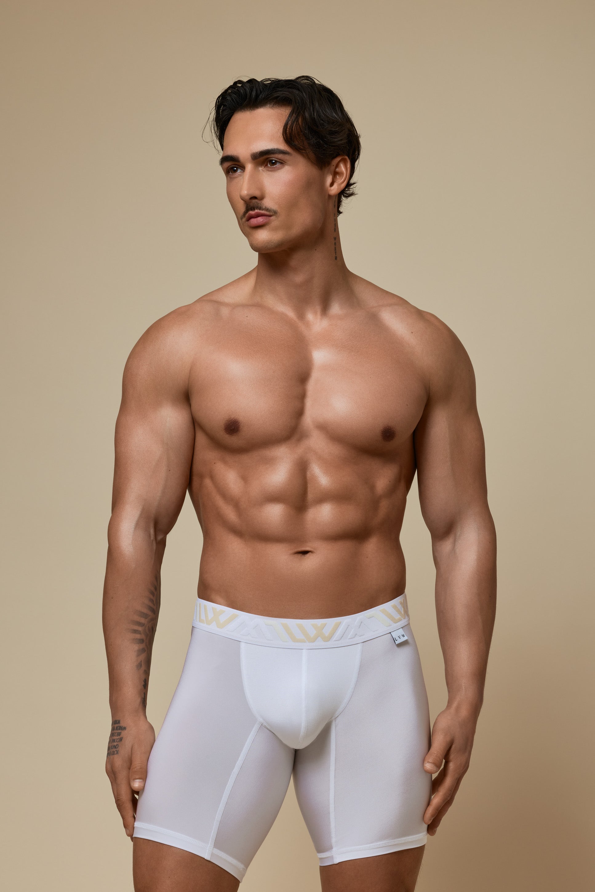 VISIBLY BOXER BRIEF RENEW SHINE 8" - WHITE
