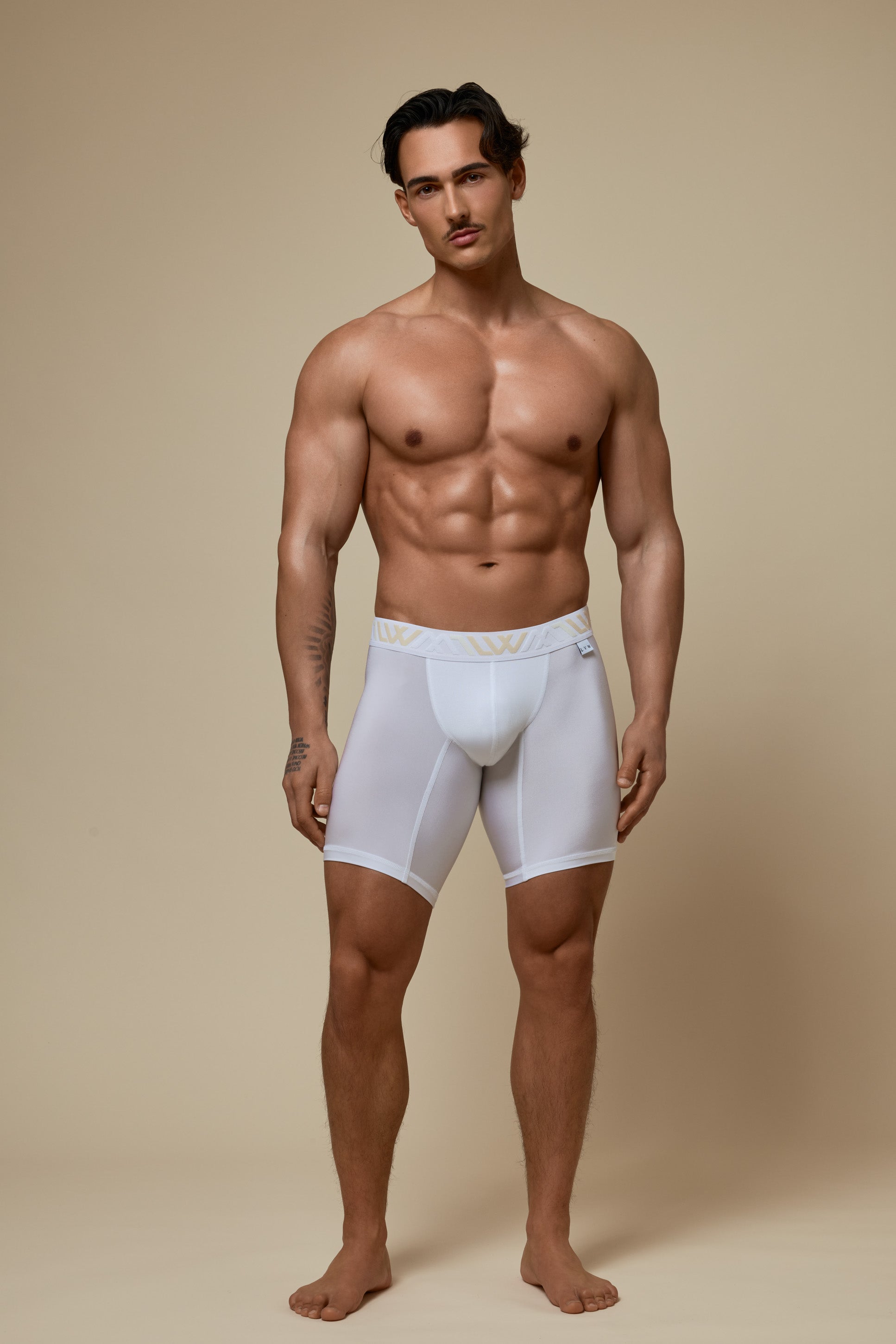 VISIBLY BOXER BRIEF RENEW SHINE 8" - WHITE