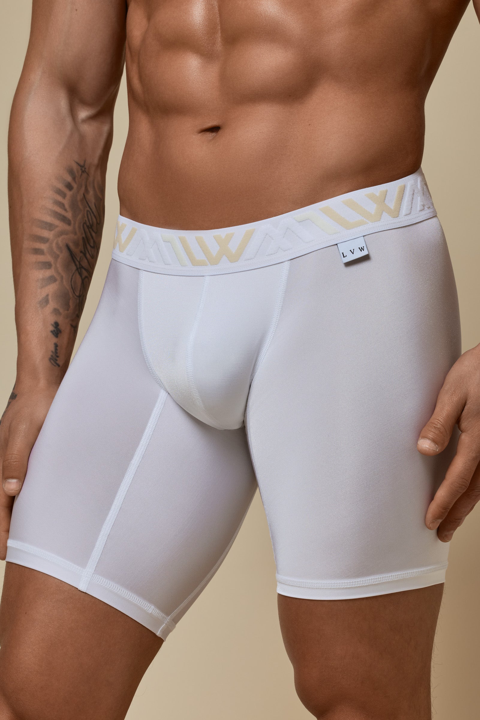 VISIBLY BOXER BRIEF RENEW SHINE 8" - WHITE