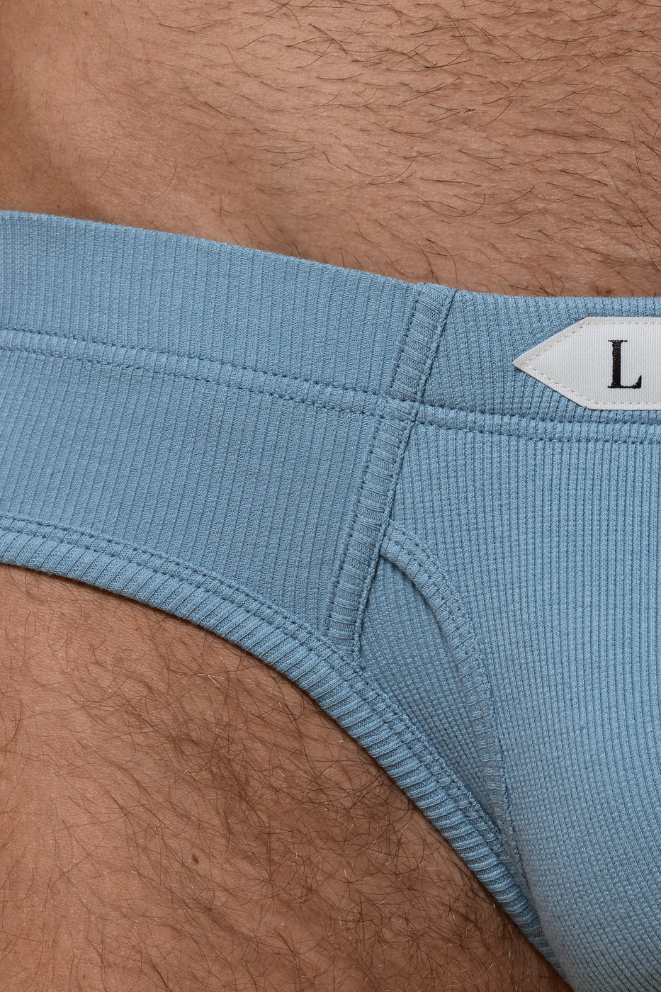 LUXURY CLASSIC BRIEF ORGANIC COTTON RIB - ICE DENIM