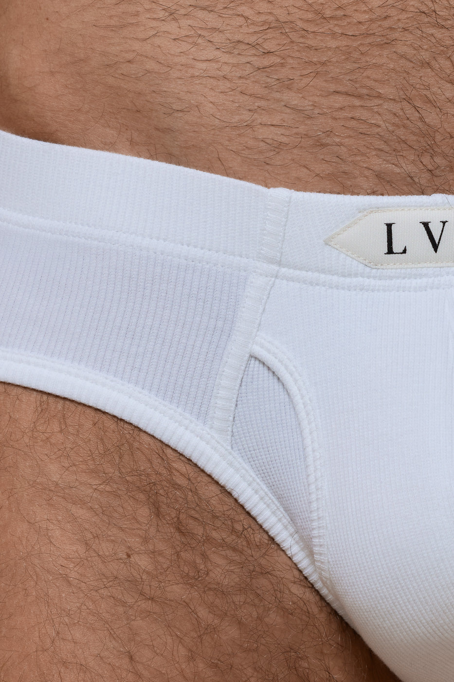 LUXURY CLASSIC BRIEF ORGANIC COTTON RIB - PURE WHITE