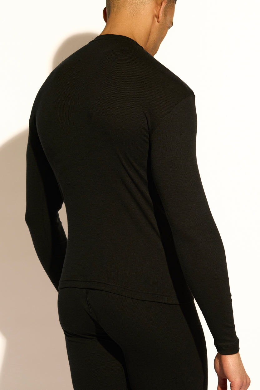 ESSENTIAL LONG SLEEVE TEE - BLACK