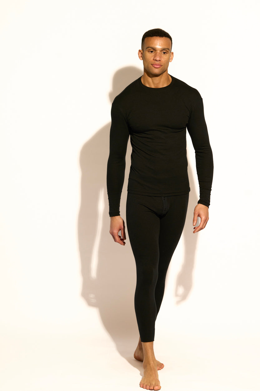 ESSENTIAL LONG SLEEVE TEE - BLACK
