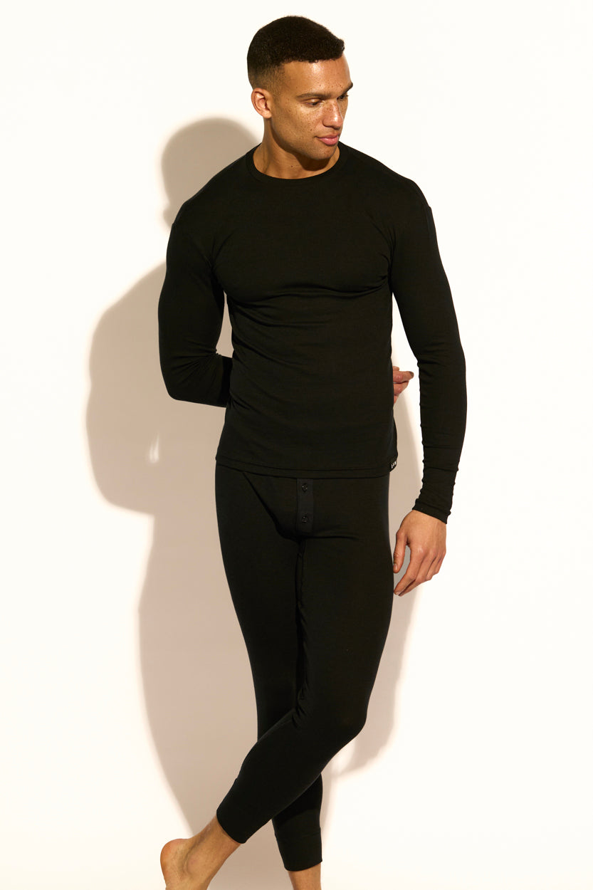 ESSENTIAL LONG SLEEVE TEE - BLACK