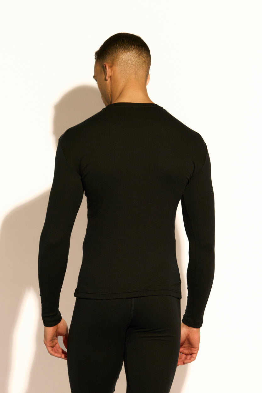 ESSENTIAL LONG SLEEVE TEE - BLACK