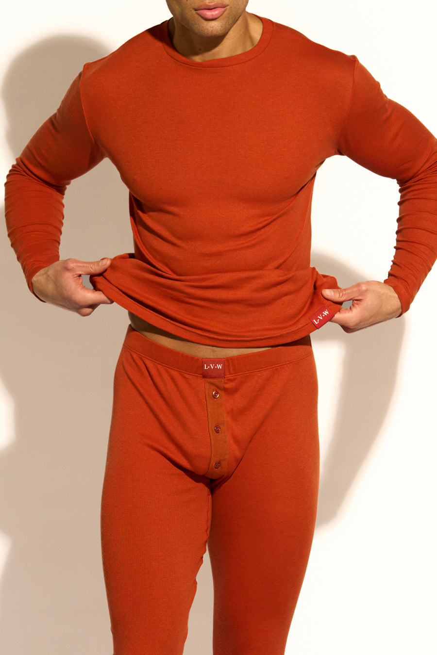 ESSENTIAL LONG SLEEVE TEE - CINNAMON