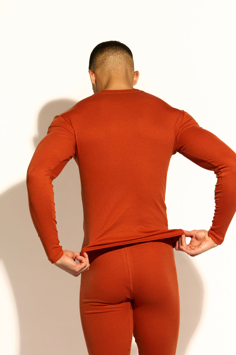 ESSENTIAL LONG SLEEVE TEE - CINNAMON