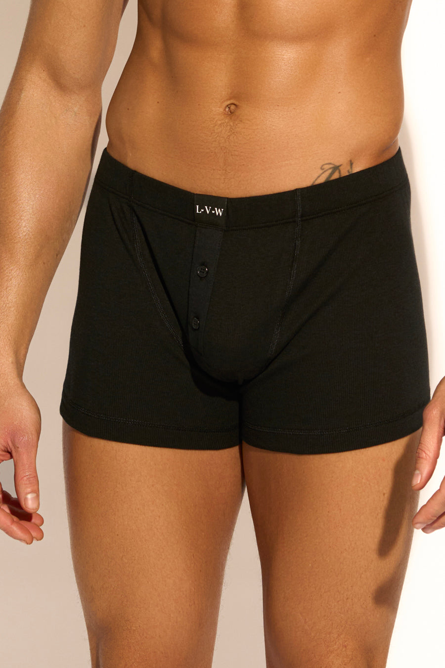ESSENTIAL BOXER BRIEF BUTTONS - BLACK