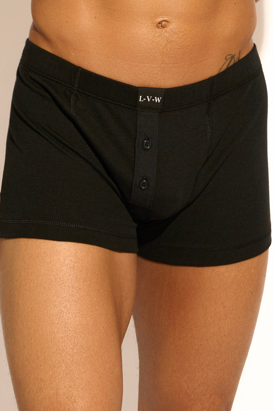 ESSENTIAL BOXER BRIEF BUTTONS - BLACK
