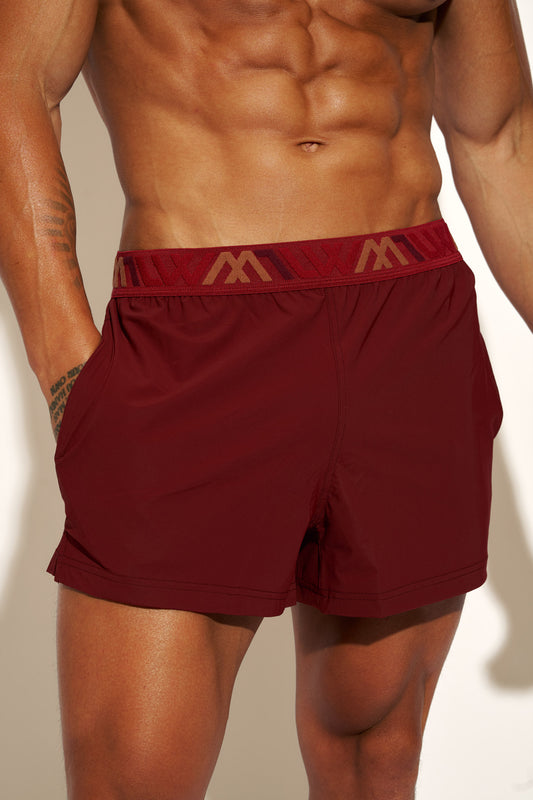 SIGNATURE SWIM SHORT - BURGUNDY