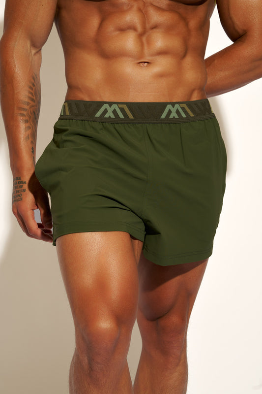 SIGNATURE SWIM SHORT - ARMY GREEN