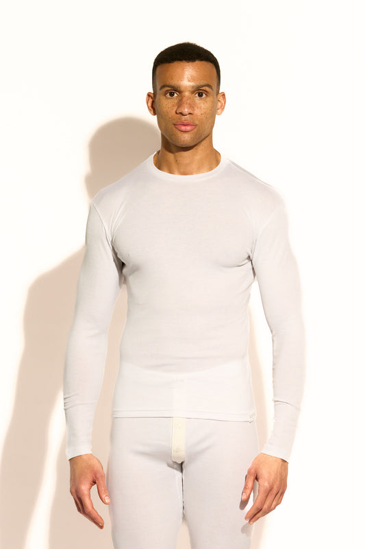 ESSENTIAL LONG SLEEVE TEE - WHITE