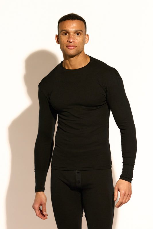 ESSENTIAL LONG SLEEVE TEE - BLACK