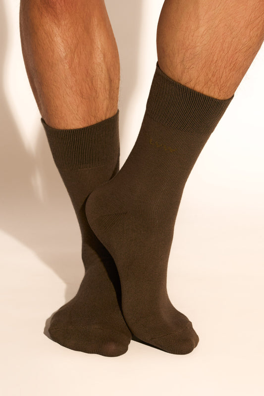 CASUAL SOCKS - DARK TAUPE