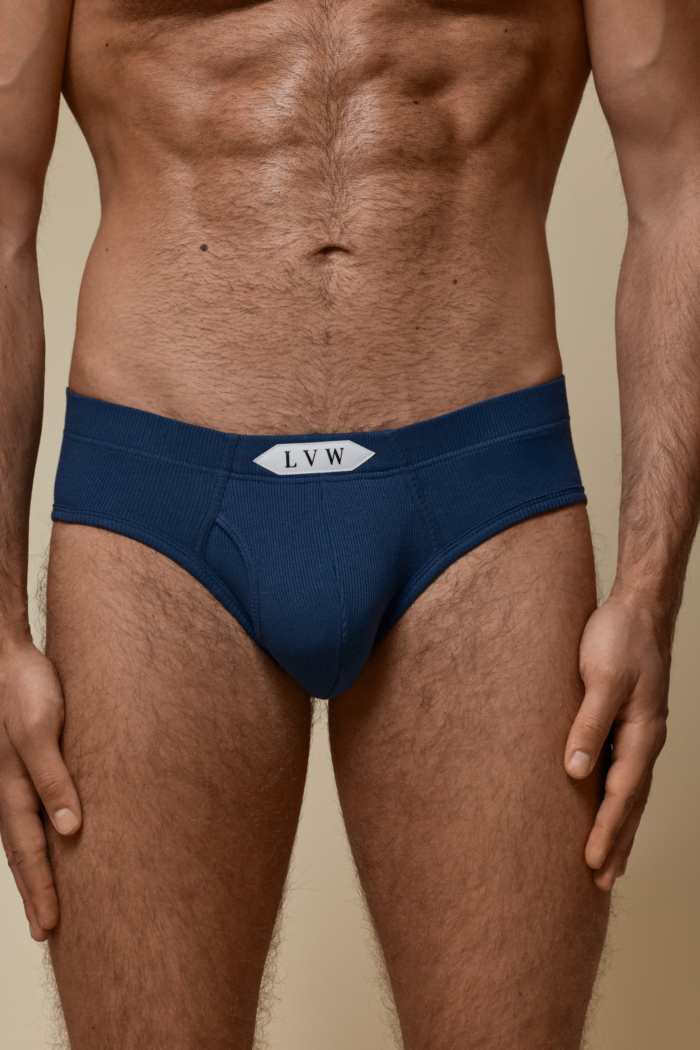 LUXURY CLASSIC BRIEF ORGANIC COTTON RIB - CLASSIC DENIM