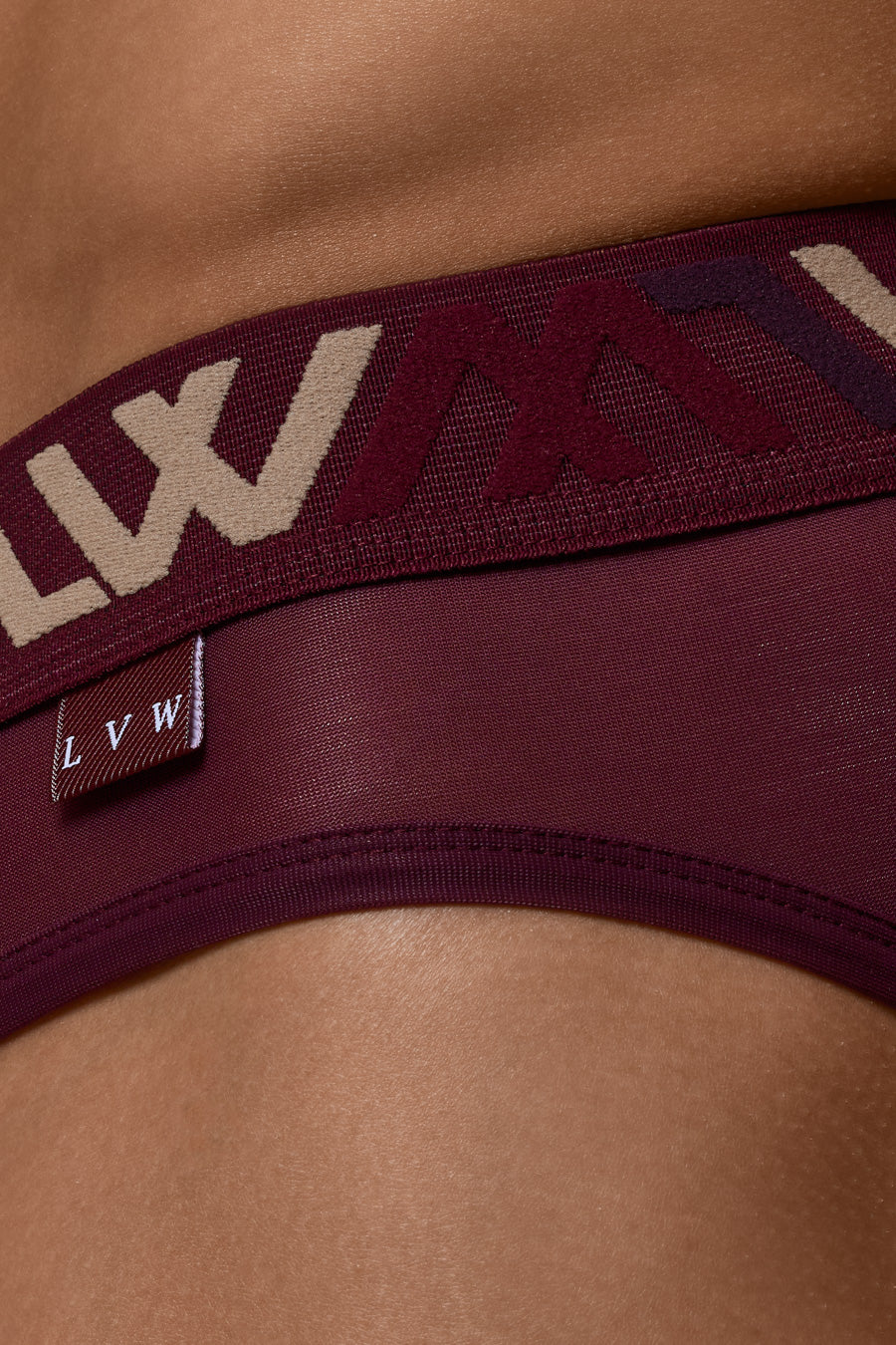 VISIBLY BIKINI BRIEF MESH - BLACKBERRY