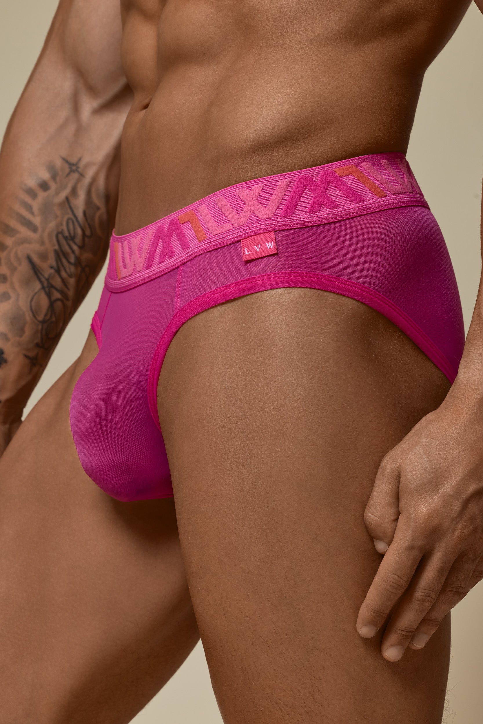 VISIBLY BIKINI BRIEF MESH - MAGENTA