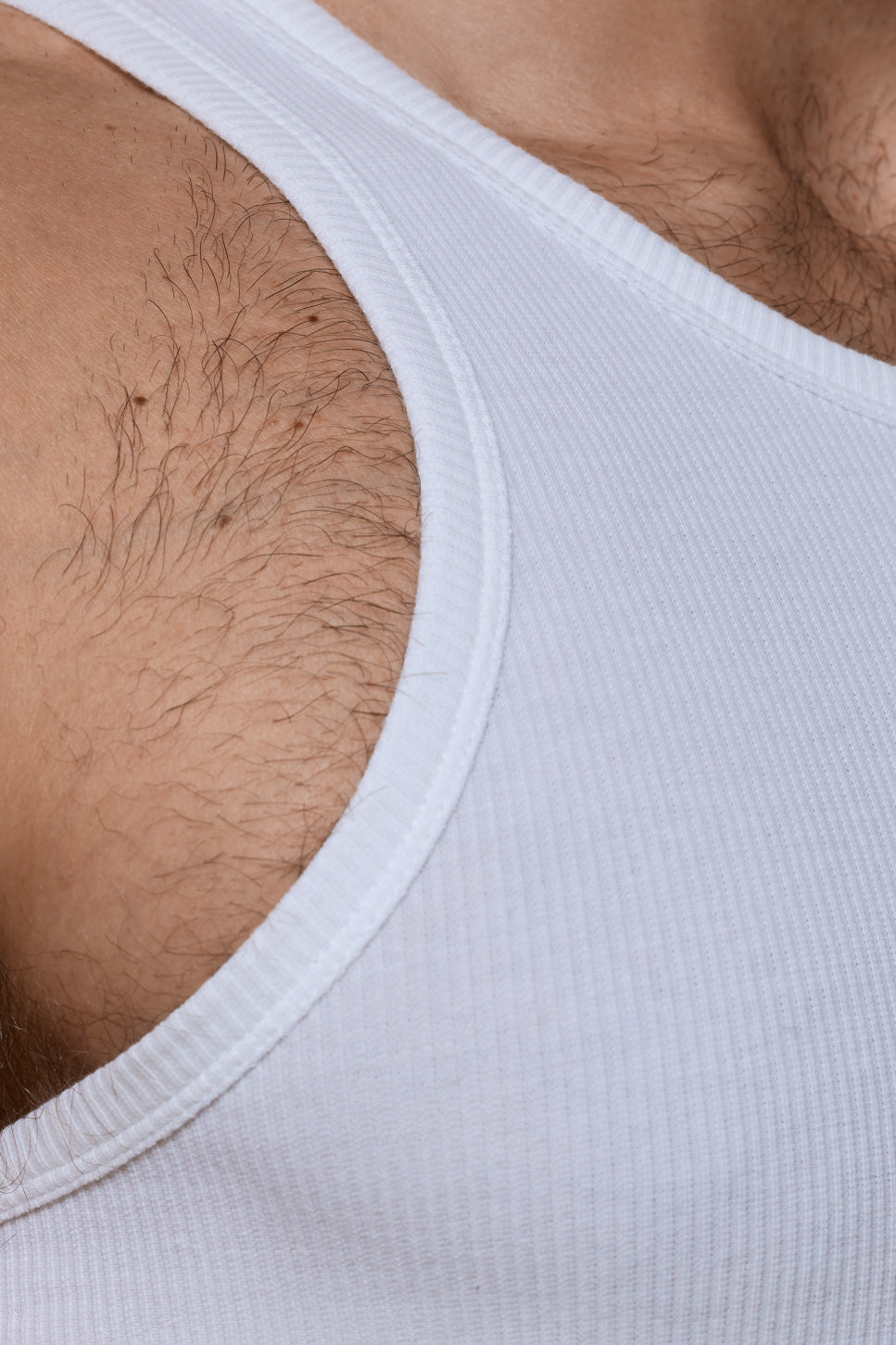 LUXURY TANKTOP ORGANIC COTTON RIB - PURE WHITE