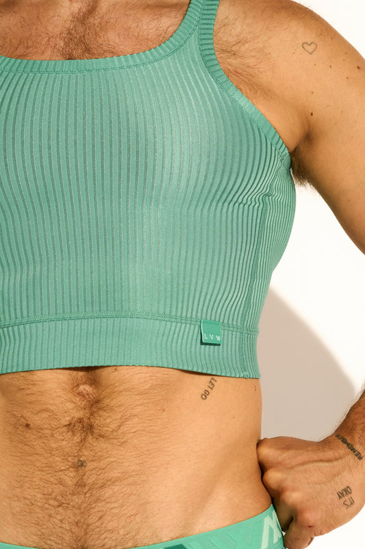 SIGNATURE EXCLUSIVE TANK TOP CROPPED - MINT