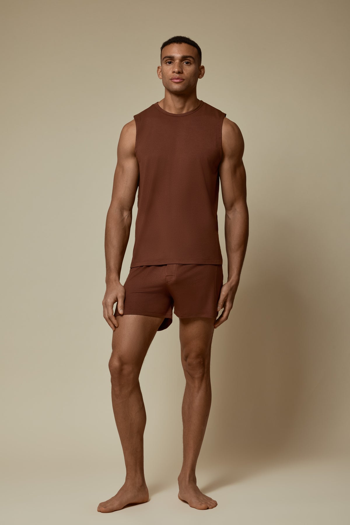SECOND SKIN SLEEP SHORT - CAPPUCCINO