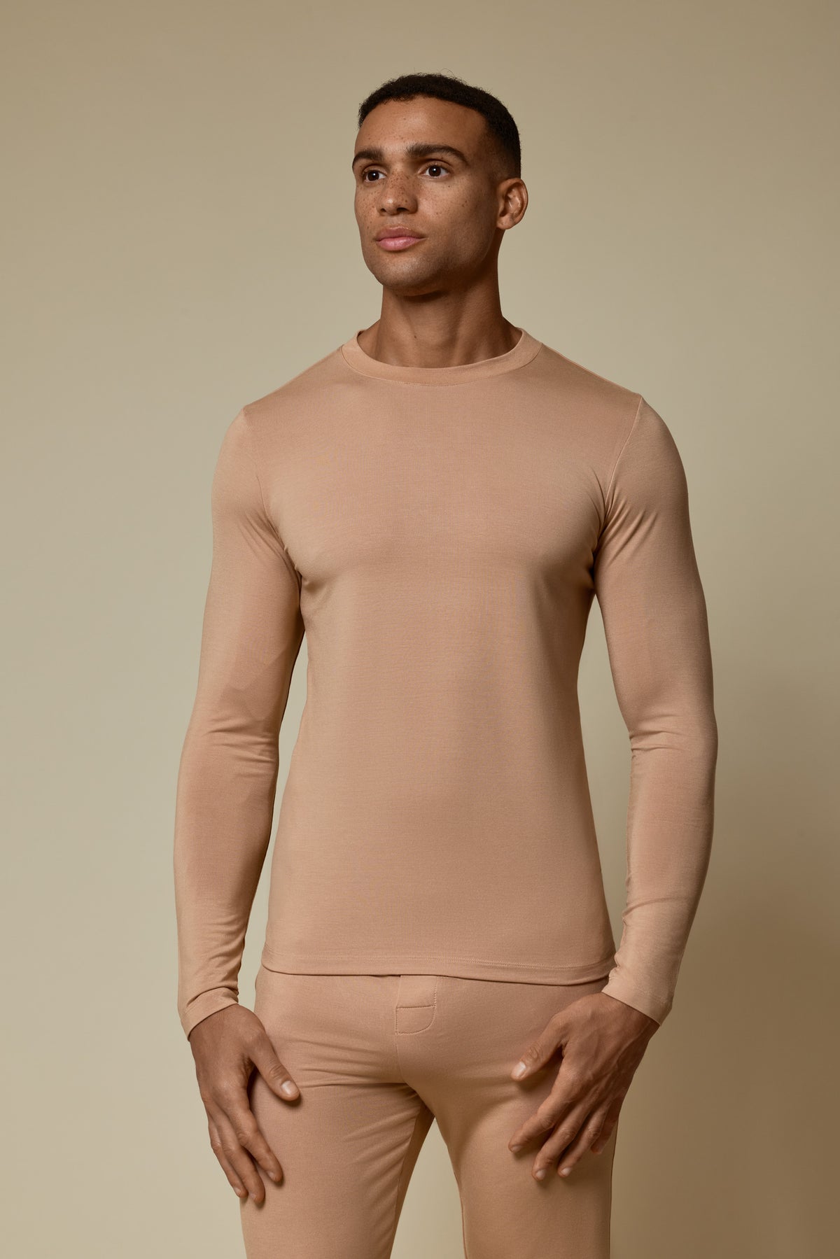 SECOND SKIN LONG SLEEVE TEE - BRUSH