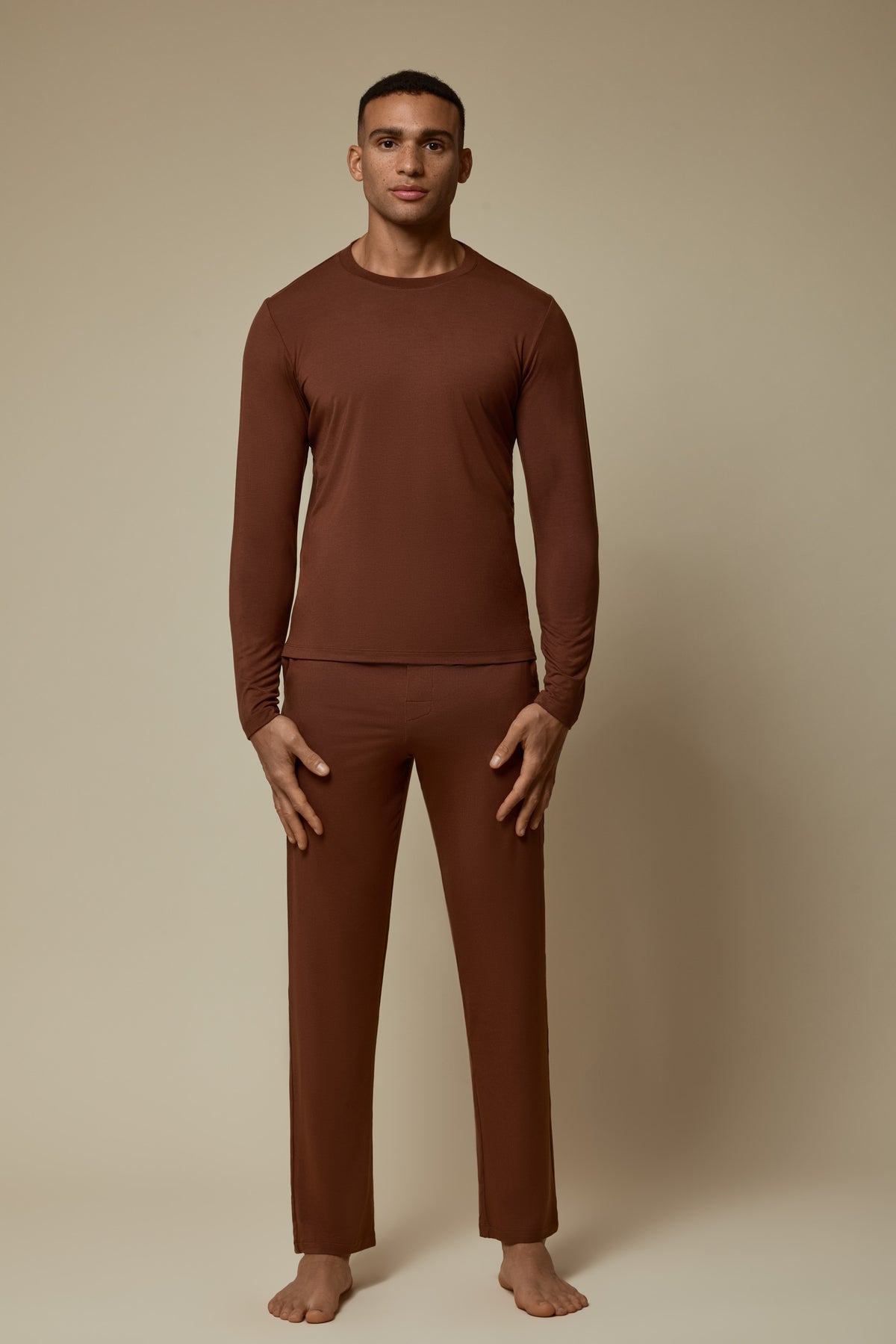 SECOND SKIN WAISTBAND PANT - CAPPUCCINO