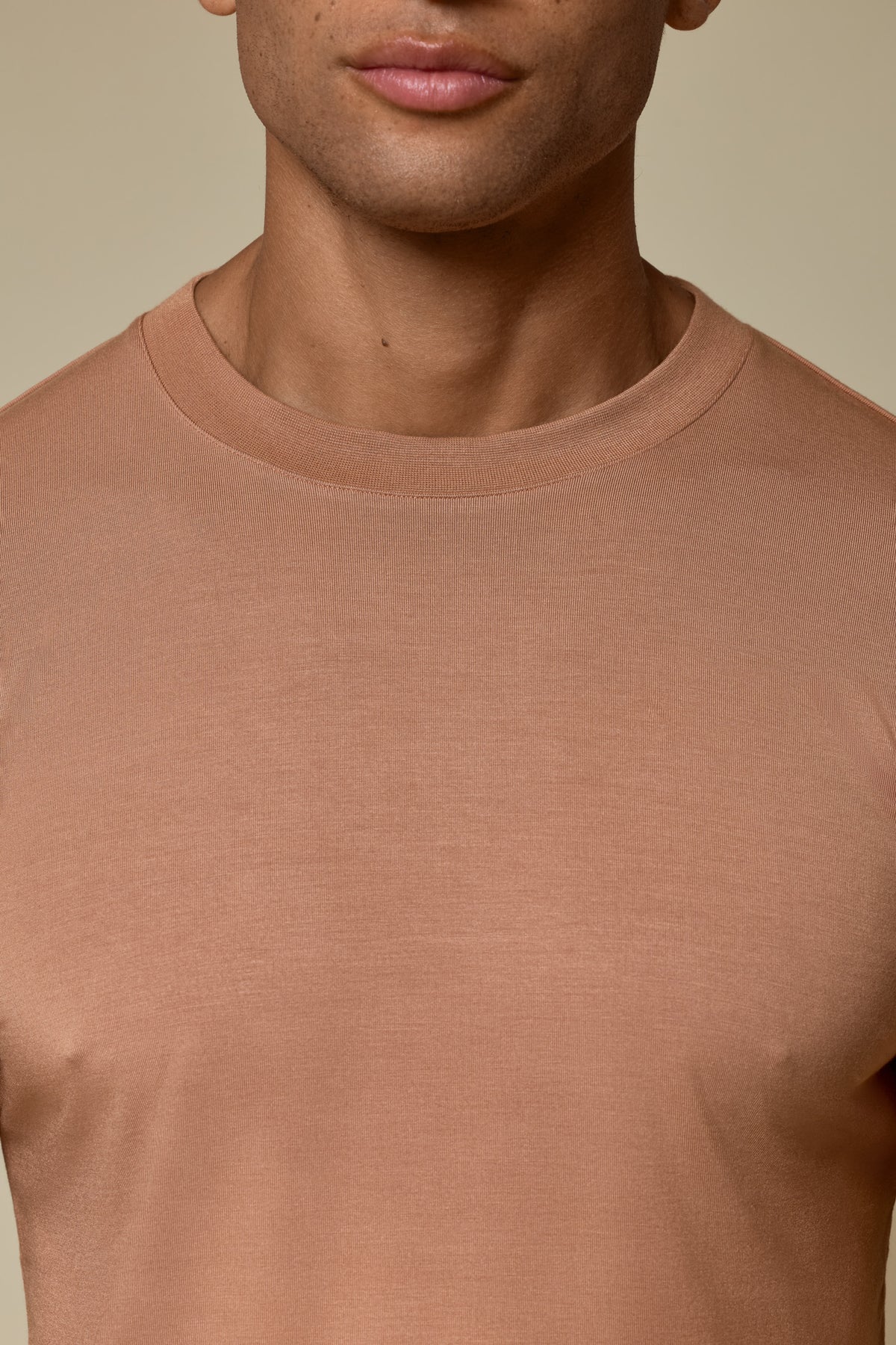 SECOND SKIN LONG SLEEVE TEE - MOCHA